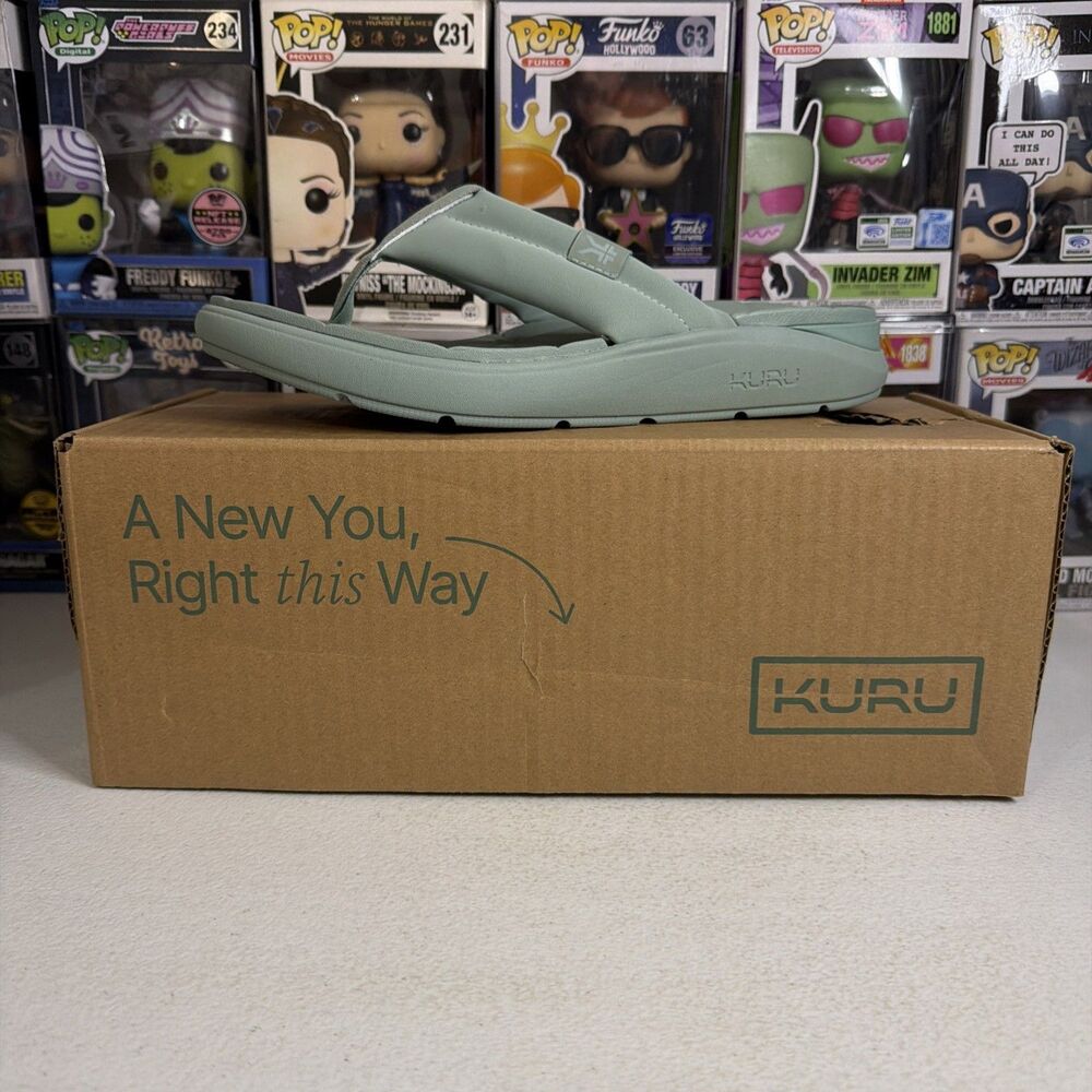 Brand New Kuru MOMENT Flip Flop Women Size 10 Safari Green